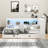 Full Size Wood Daybed With Storage Shelves, USB, LED, And Trundle-411848479