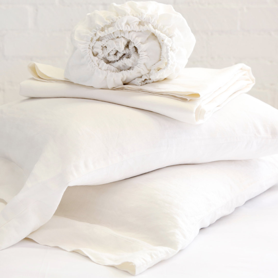 100% Linen Sheet Set Pom Pom At Home 