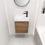 Petit meuble-lavabo flottant de 18 pouces avec lavabo simple, convenant à une petite salle de bain