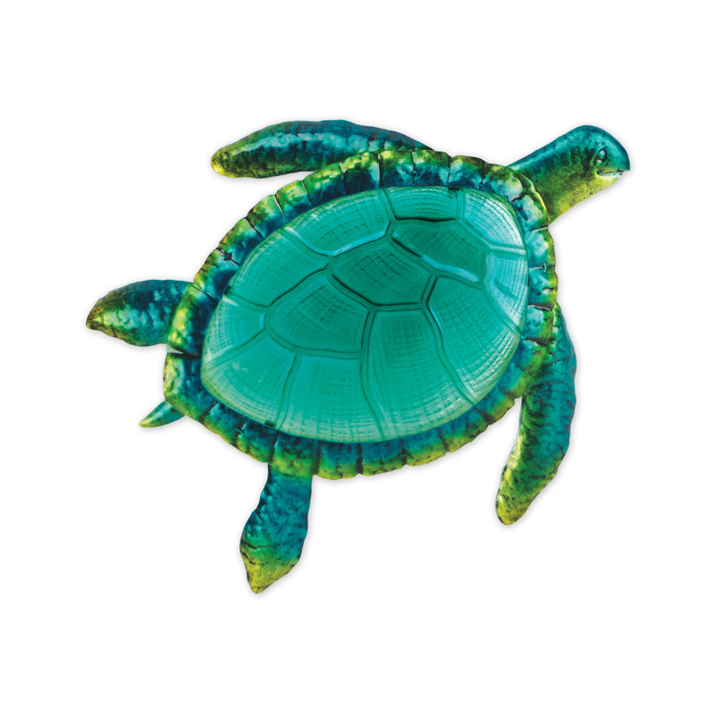Décoration murale tortue Lazo, H 8 po x l 7 po x P 0,75 po