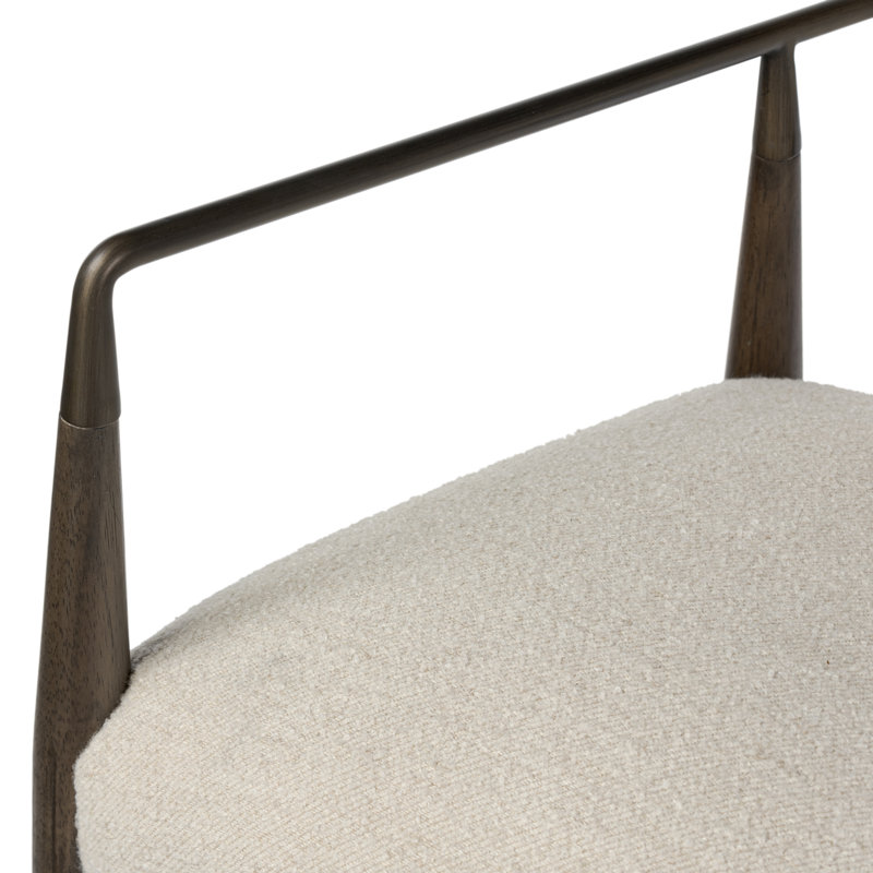Tabouret Venne, Mélange d'avoine / polyester Charte, Tabouret de comptoir (siège d'une hauteur de 27,6