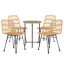 Gennifer 4 - Person Patio Dining Set with Round Table-538631290-538631291