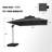Mace 10' 9.9" Square Lighted Cantilever Umbrella With Base-1674673184
