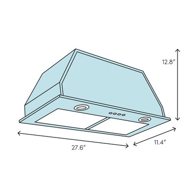 28"" Professional Series 600 CFM Ducted Insert Range Hood -  Sirius Range Hoods, 00914341401