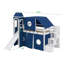 Lit mezzanine confortable avec tour amusante et tente de charme-814423821-814423820