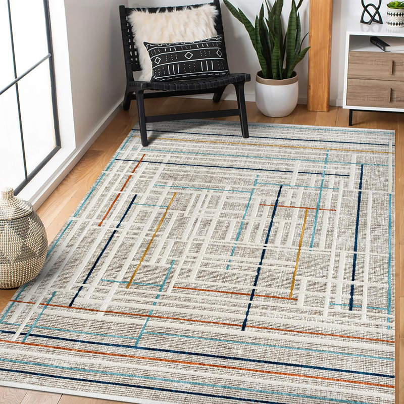 Ultra Soft Area Rugs Low Pile Rug Bedroom Carpet Non Slip Floor Mat Indoor Hallway Carpets HLOO5, Rectangle 120 x 180 cm