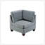 Canapé modulaire 6 pièces Mobilier de salon Canapé-lit Canapé-lit en lin 4X Fauteuil d'angle 1X et 1X Repose-pieds-1874980365