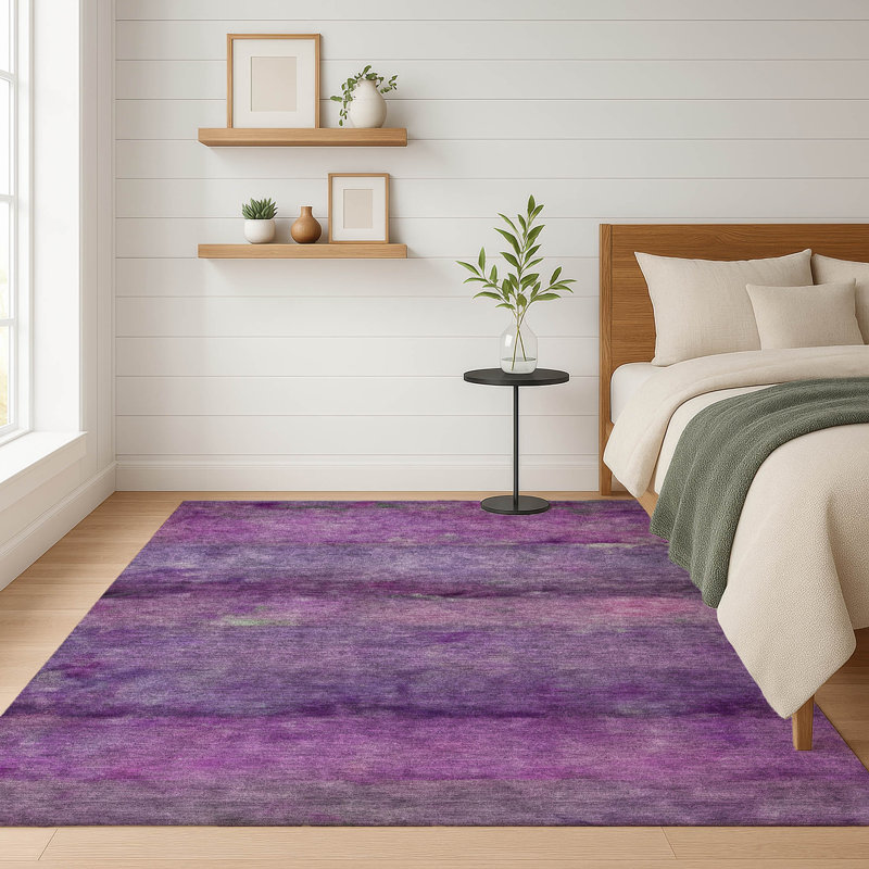 Tapis lavable à la machine de qualité supérieure Mayfield AMF2311, Violet, 3 pi x 5 pi
