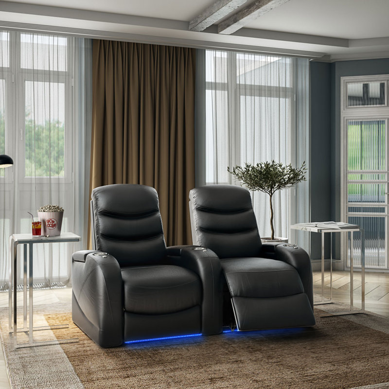 Rangée de cinéma maison Stealth HR Series (rangée de 2), Brun ultra foncé
