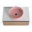 Meuble-lavabo de 30 po avec lavabo en céramique Art Pink, 1 tiroir avec fonction de fermeture en douceur, matériau en contreplaqué, ajout contemporain, surface facile, tiroir à 45 poignées biseautées, base, amélioration moderne,