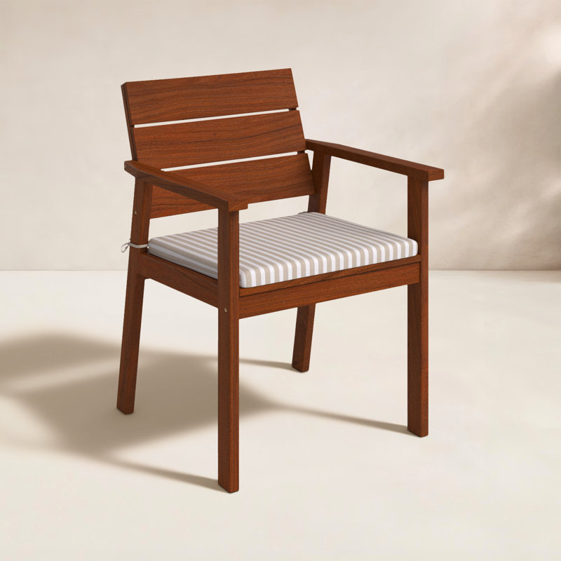 Chaise de patio en bois Alyisa
