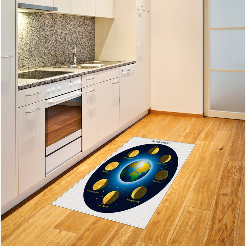 Educational Science High Density Long Fiber Poly Threads Decorative Area Rug Carpet, Rectangle 4' x 5'8"