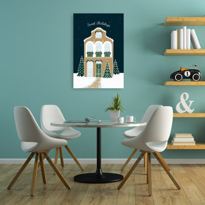 «Sweet Holiday House», art contemporain mural, paysage abstrait
