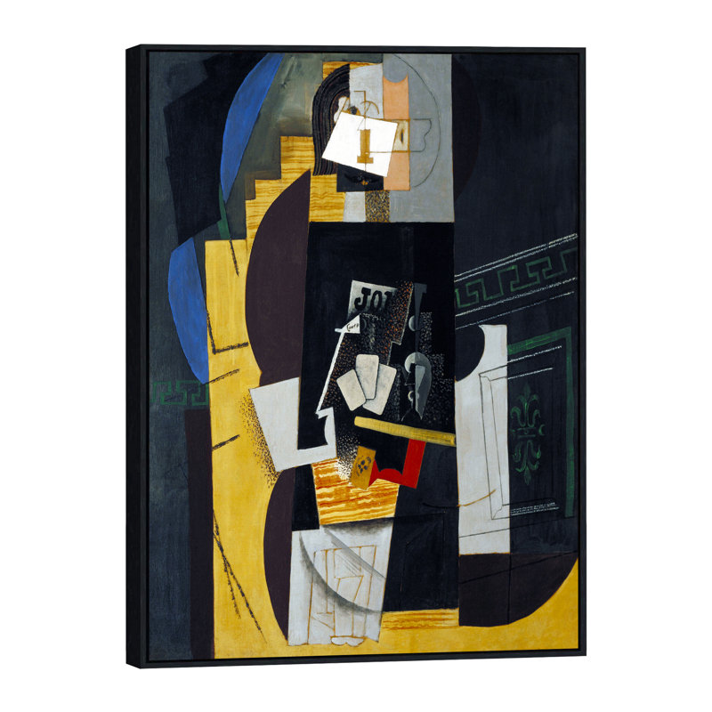 Art encadré sur toile, estampe numérique par Pablo Picasso, art mural, décorations de bureau à domicile (cadre mince noir, 24 po x 32 po)