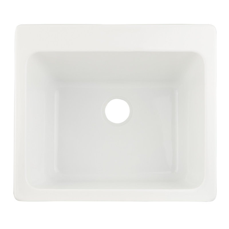 Medford 25" Drop In Single Basin Acrylic Laundry Sink