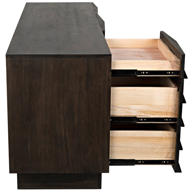 Drake 75'' W Solid Wood Sideboard, Ebony Walnut