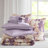 Floral Comforter Set With Bed Sheets Taupe