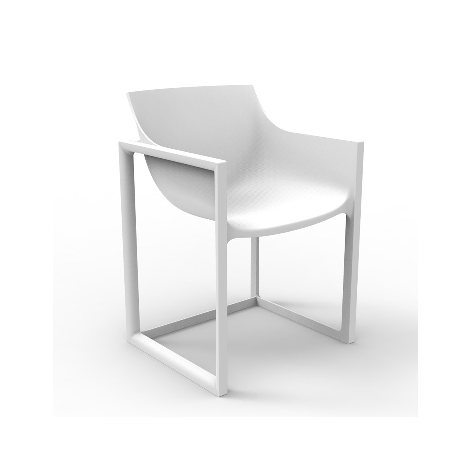 Wall Street Patio Dining Chair, White
