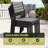 6-Person Aluminum Outdoor Dining Set With Umbrella Hole And Stackable Chairs-1901325599