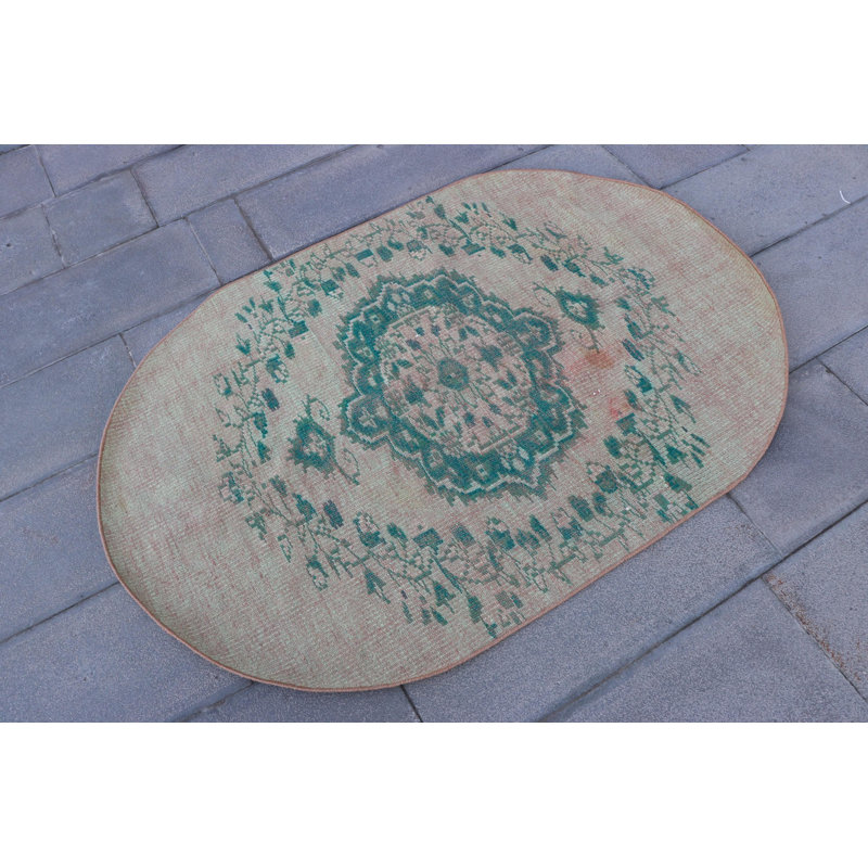 Tapis turc vintage rétro avec accents antiques turcs