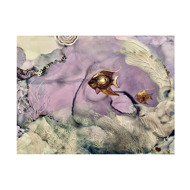 Art mural sur toile tendue - Amy Tieman «Amethyst Dreams», art mural pour salon, chambre à coucher ou bureau - 14 x 19