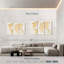 «World Map Beige World Map», reproduction sur toile 3 pièces par Jorge S-93060844