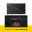Meuble télé avec foyer et éclairage DEL Duraflame®, noir
