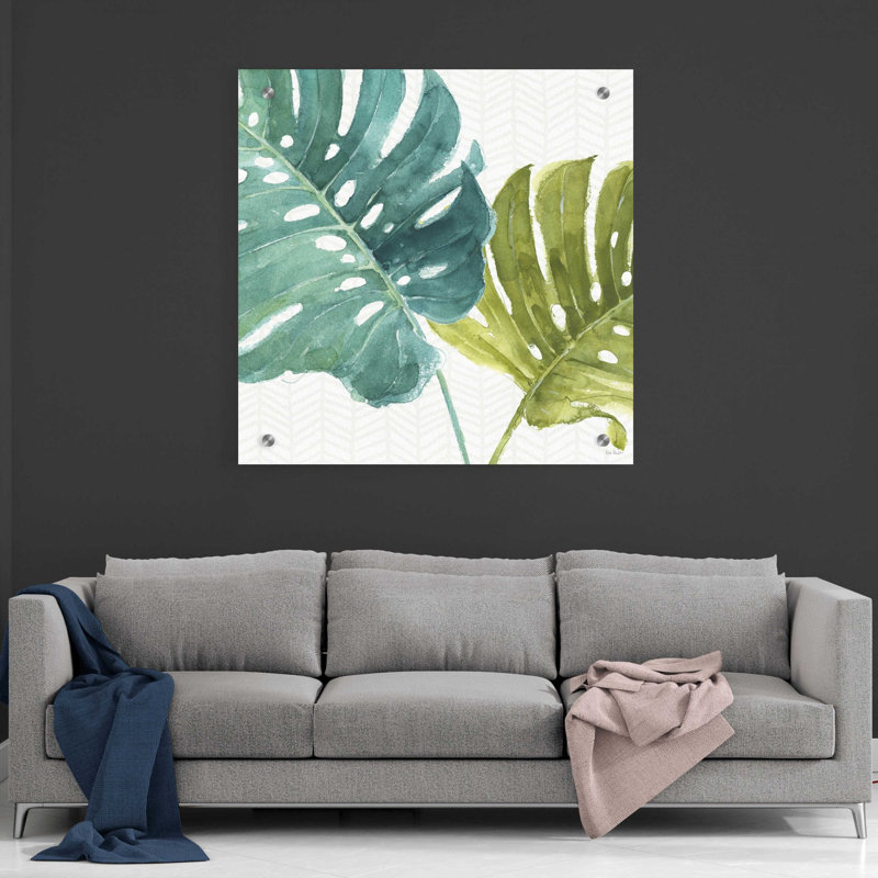 «Mixed Greens Lxxv» par Lisa Audit, art mural en verre acrylique, H 36 po x l 36 po x P 0,2 po