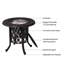 Seau à glace rond en fonte d'aluminium 21 po et table d'appoint - surface lisse hygiénique