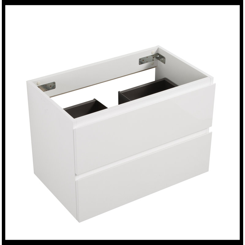 Base de meuble-lavabo Saha seulement, Blanc, H 20,5 po x l 29,7 po x P 17,9 po