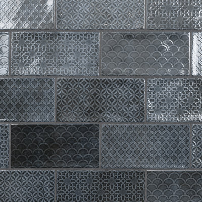 Camden 4" x 8" Ceramic Patterned Subway Wall Tile