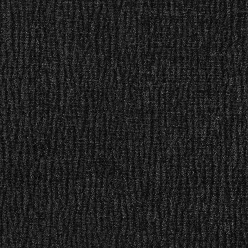 Chaise d'appoint rembourrée Bastille, Argent antique, Tissu chenille noir