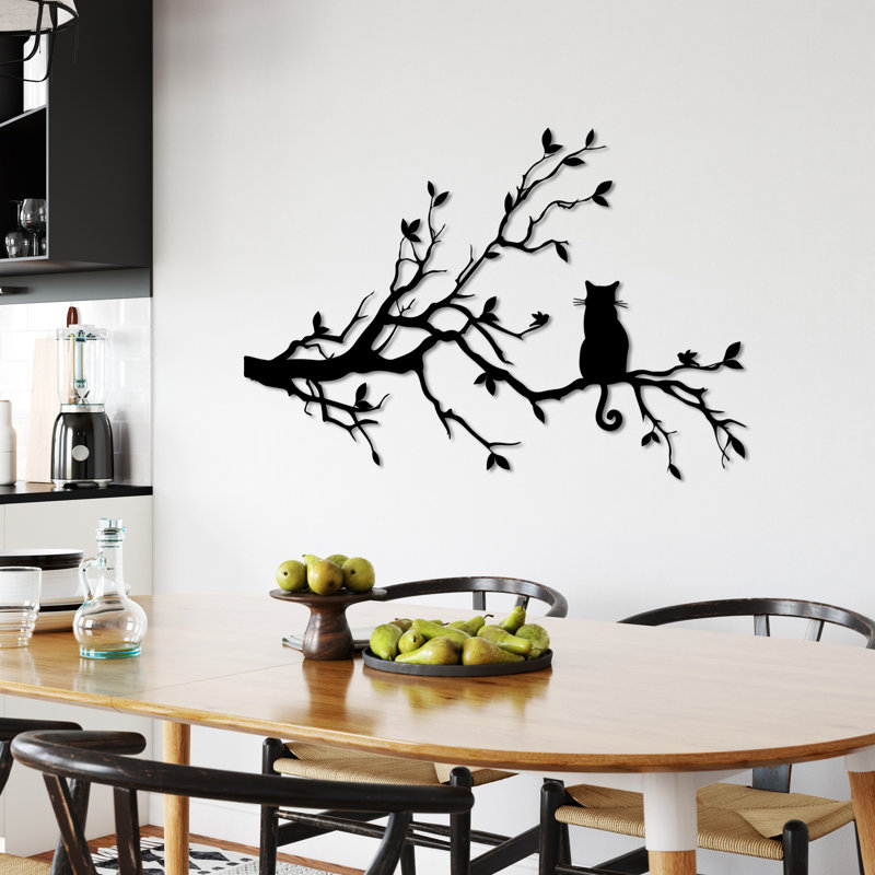 Elegant Decorative Metal Wall Accessory, Black Finish, 31.5 x 19.7 inches | 100% Metal, Thickness: 0.06 inches | Perfect for Home Decor, Modern Living Spaces, Durable and Stylish Design