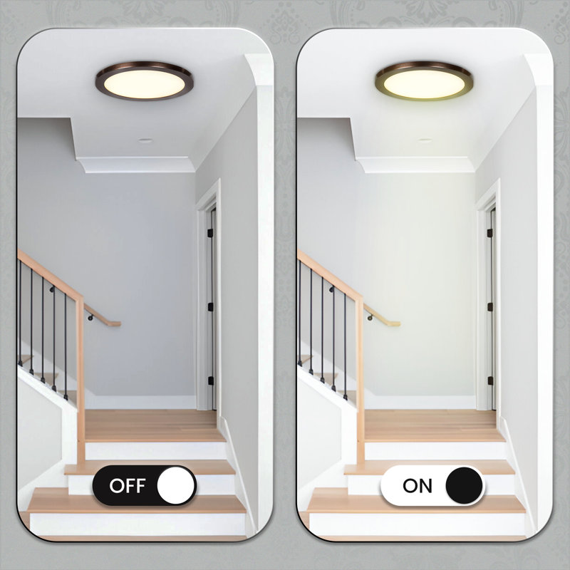 Plafonnier encastré 9,5 "Access Lighting - DEL au fini acier brossé pour intérieurs modernes"