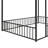 Metal Bed House Bed Frame With Fence-1722144320