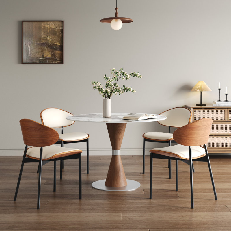 Table de petit-déjeuner Table de salle à manger ronde Table de tulipe moderne 31 "/ 43", H 29,5 po x l 43,31 po x P 43,31 po