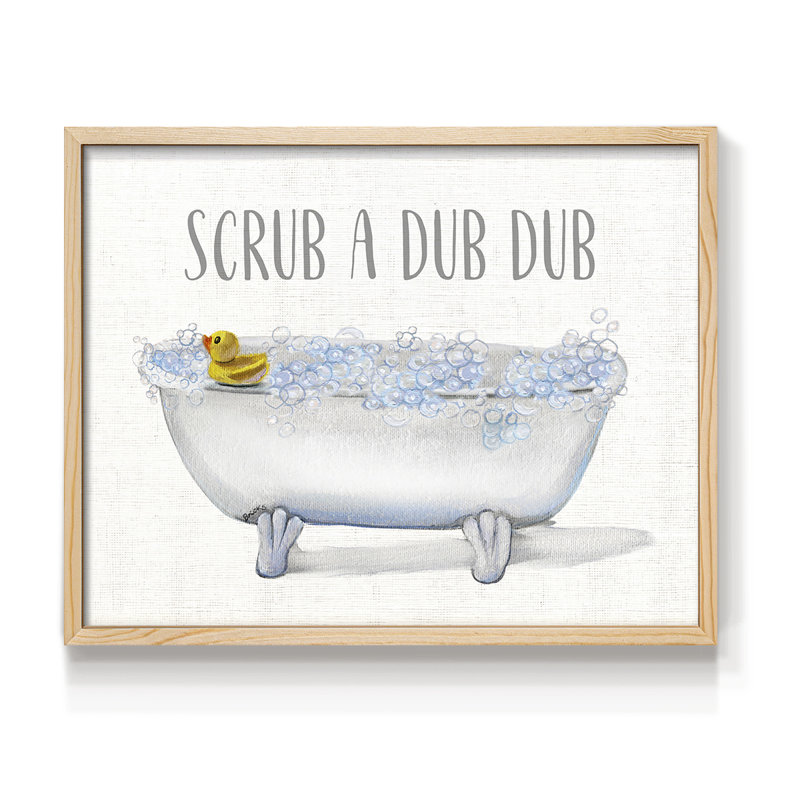 Scrub a Dub -Framed Print - Restickable, Naturel, H 16 po x l 20 po