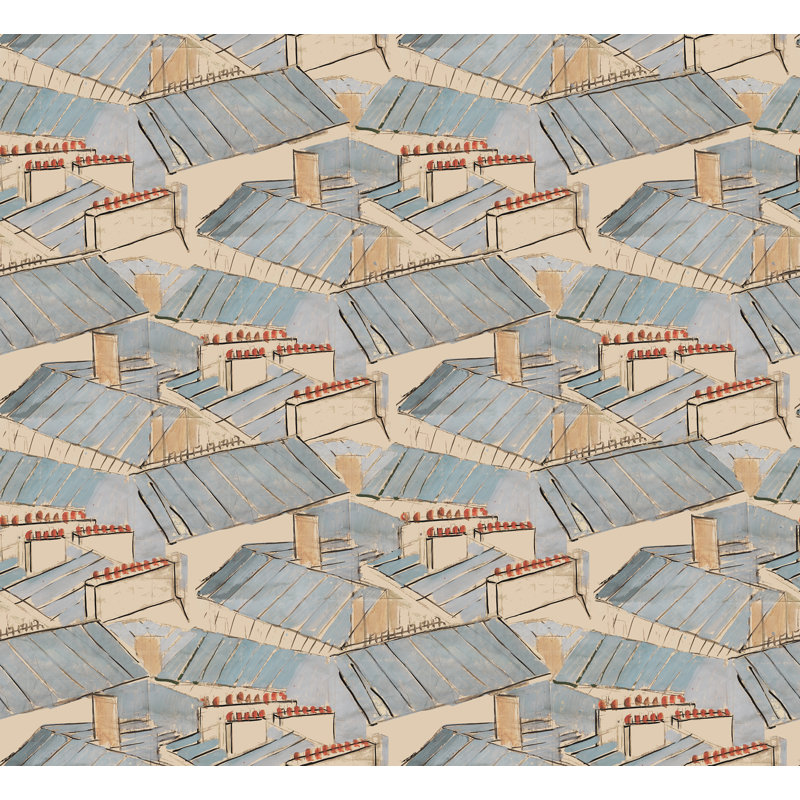 Paule Marrot Geometric Wallpaper Double Roll, Rooftops