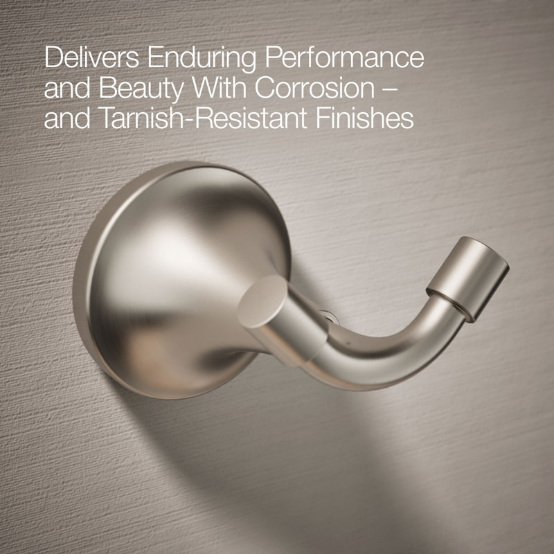 Tone Wall Mounted Robe Hook, Vibrant Brushed Nickel