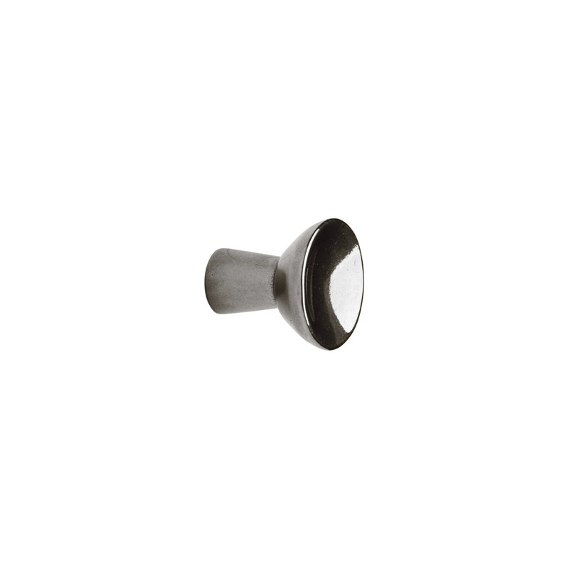 Brut Bronze Round Knob, White Bronze Medium
