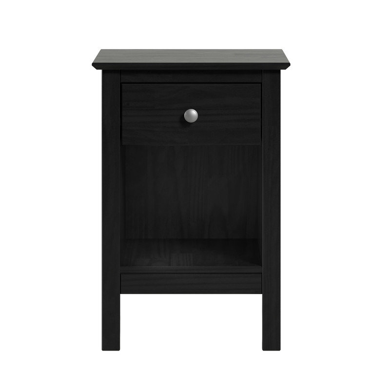  One Drawer End Table/Nightstand Black, Black