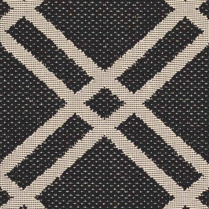 Tapis d'intérieur / extérieur à motif géométrique Sanzone Performance, Rond 7 pi 1 po
