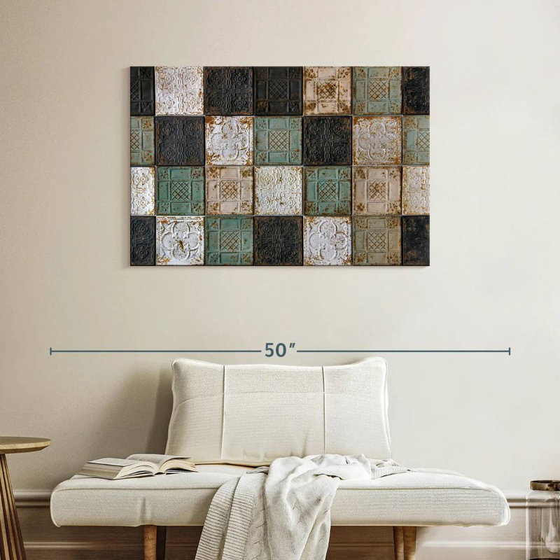 Lilie Old Ceiling Tiles, 26" H x 39" W
