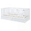 Lit simple en bois Joann avec garde-corps de clôture et 2 tiroirs-591896962