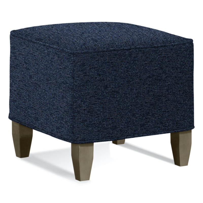Brooklyn Upholstered Ottoman, Basic Navy 100% Polyester, Pumice