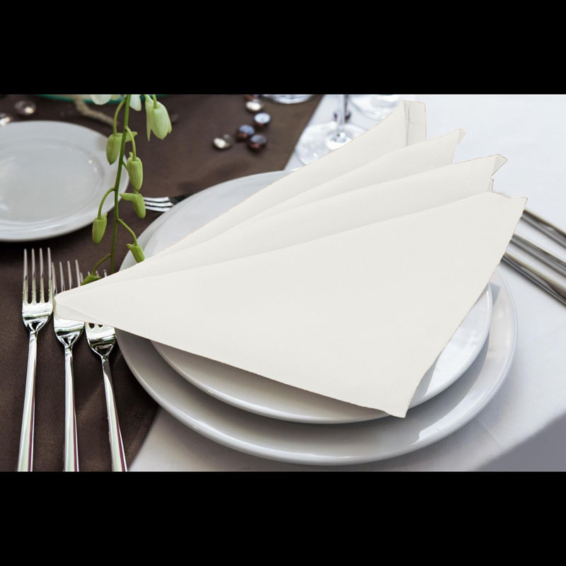 Burgundy Table Napkins 10-Pack | 19x19 Inch 180gsm Polyester | Luxury Soft & Absorbent | Machine Washable Wedding & Party Dinner Napkins