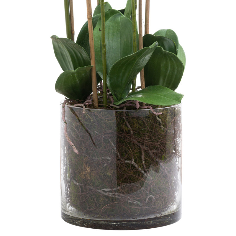 320.04cm Faux Flowering Plant in Glass Pot