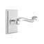 Wave/Drop Keyed (Entry) Door Lever with Rectangle Rosette-744023446-744023440