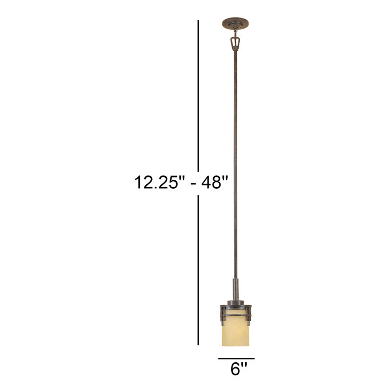 Caleigh 1 - Light Warm Mahogany Single Pendant