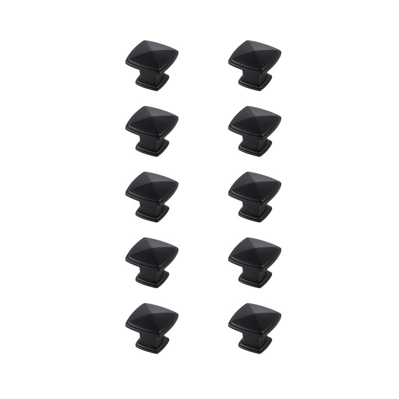 Courey 1.2" Length Square Knob, Matte Black
